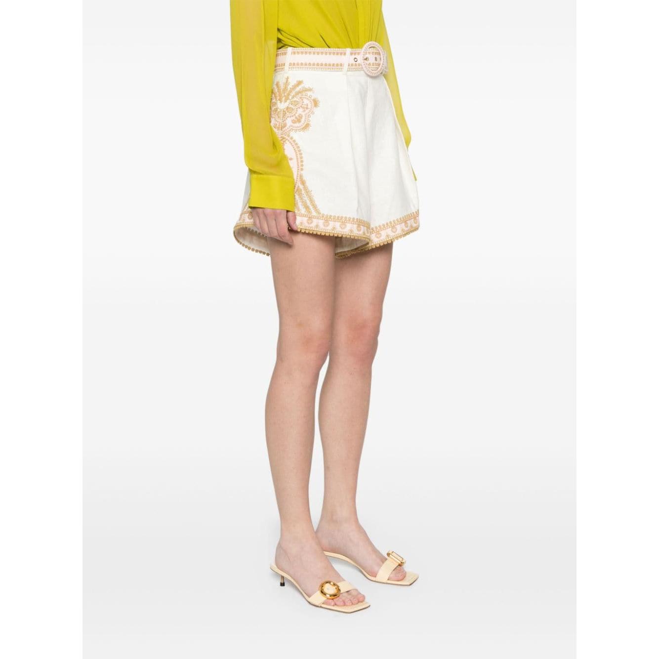 Zimmermann Shorts Beige Short trousers Zimmermann White Smoke