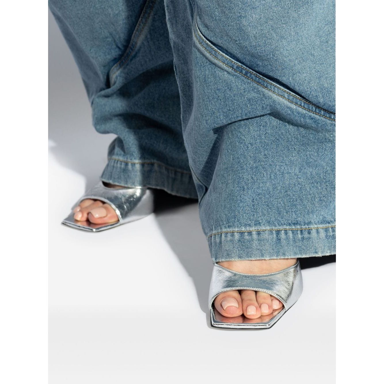 The Attico Sandals Silver Sandals The Attico Light Gray