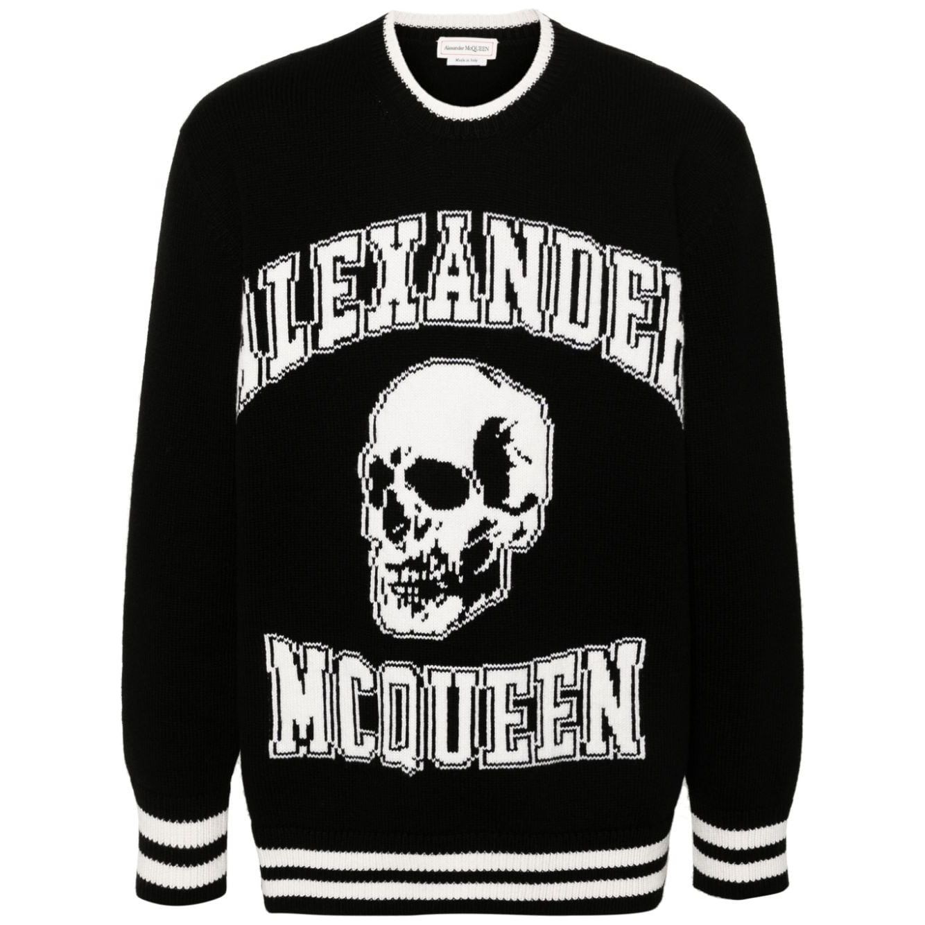 Alexander McQueen intarsia-logo Sweater Topwear Alexander Mcqueen Light Gray