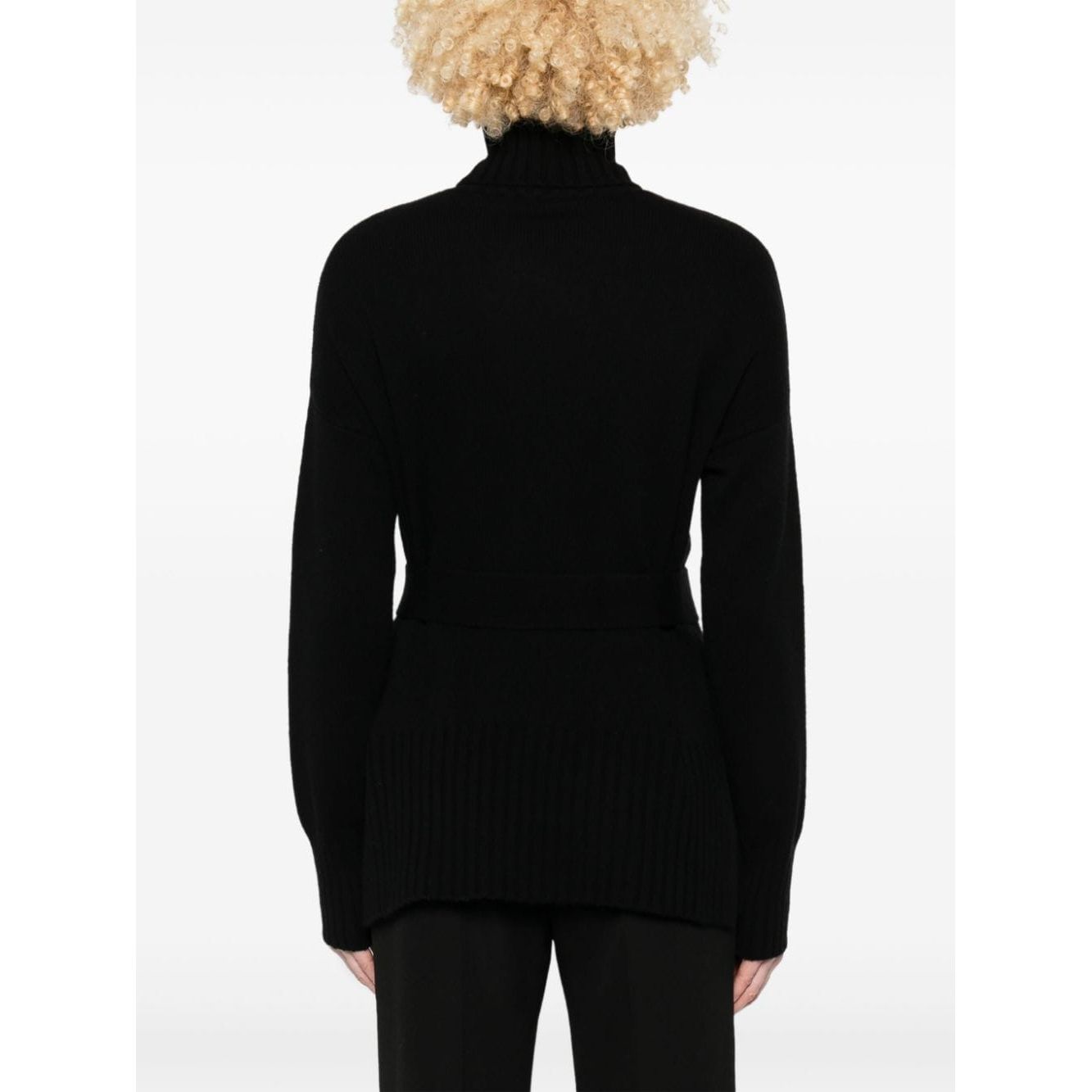 WILD CASHMERE Sweaters Black Topwear Wild Cashmere White Smoke