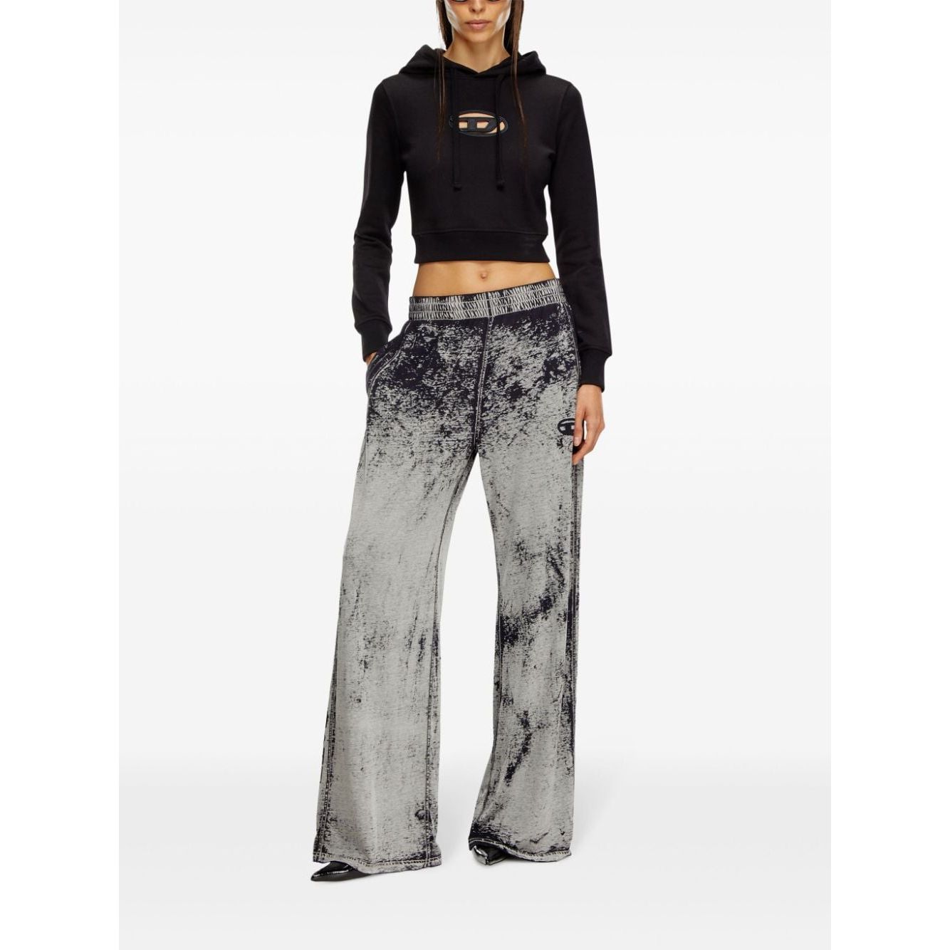 Diesel Sweaters Black Topwear Diesel White Smoke