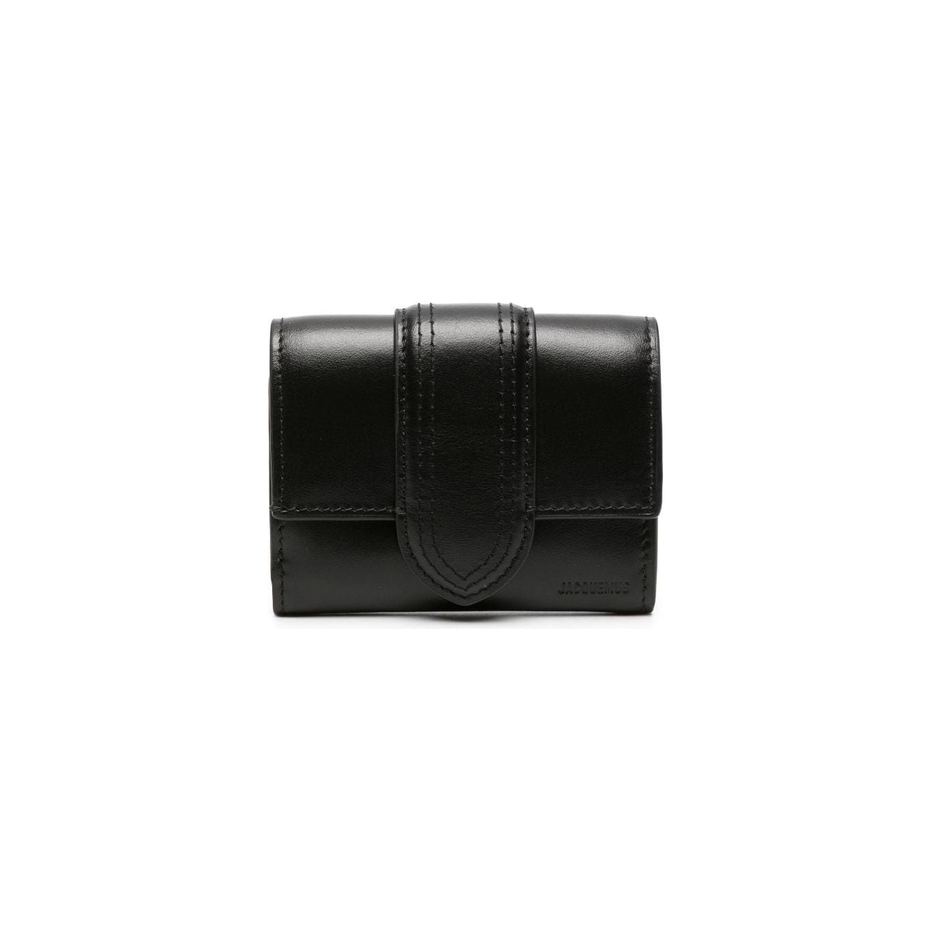 JACQUEMUS Le Compact Bambino leather wallet Black Wallets JACQUEMUS Black