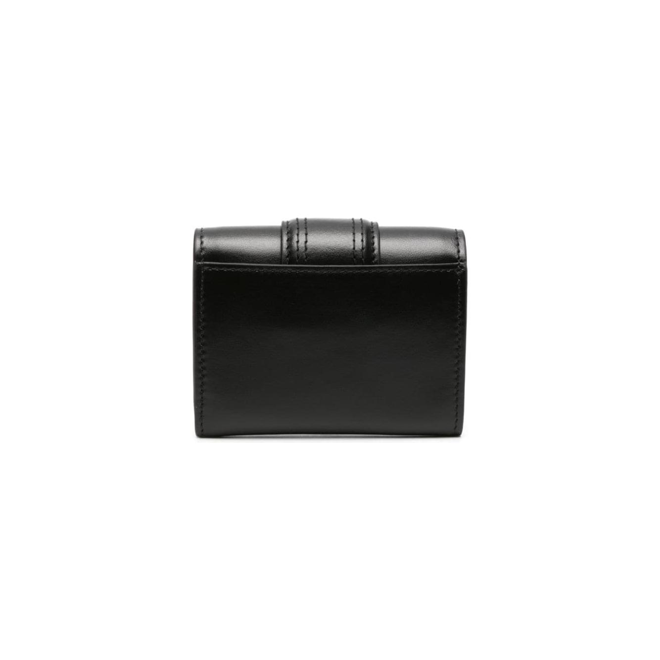 JACQUEMUS Le Compact Bambino leather wallet Black Wallets JACQUEMUS Black