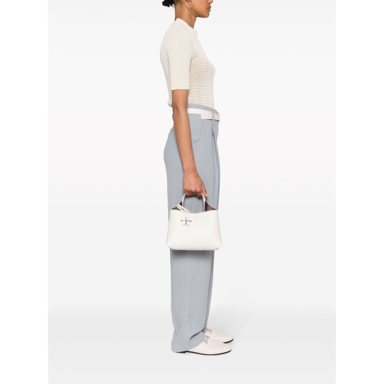 Tod's T Timeless mini shoulder bag Shopper Tod'S White Smoke