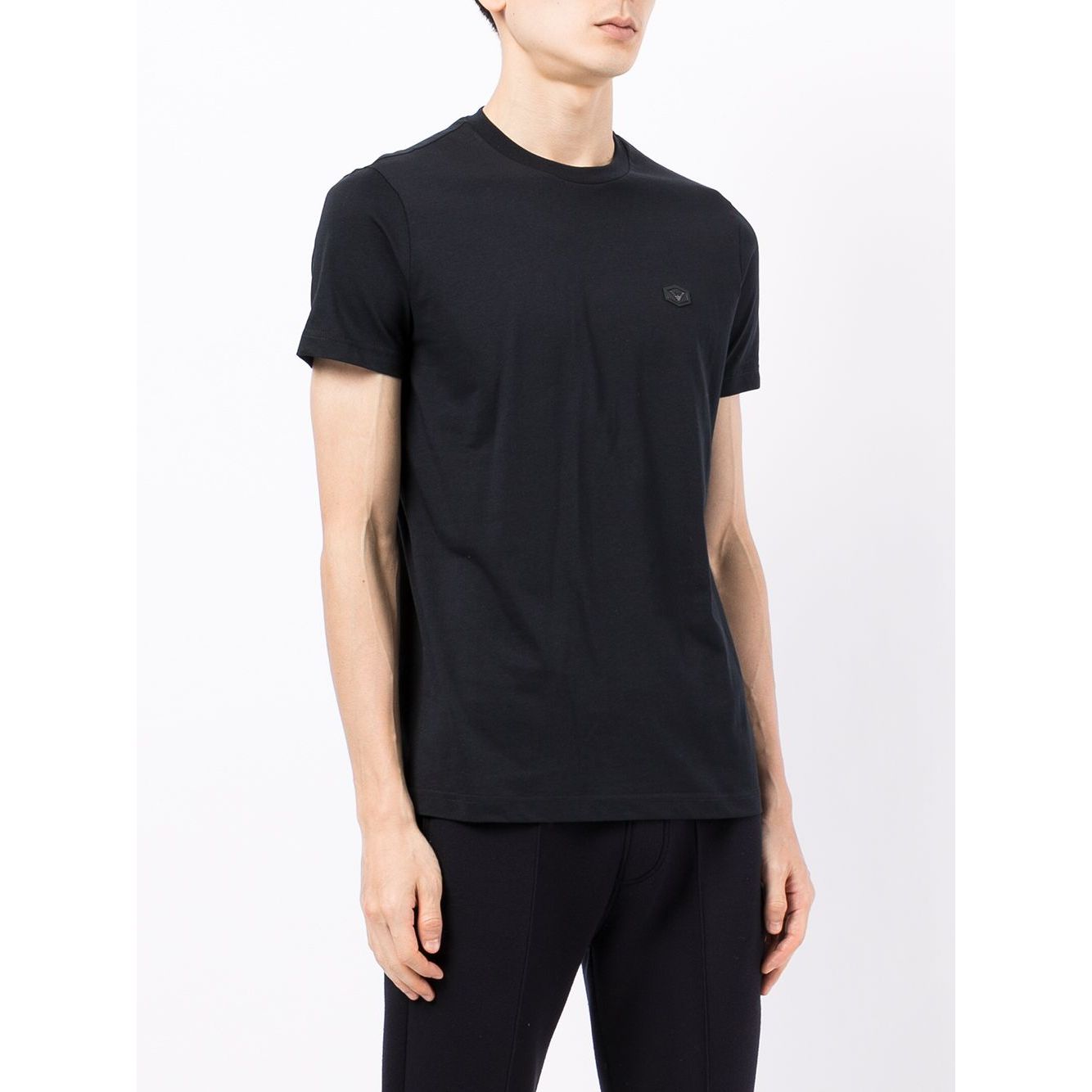Emporio Armani logo patch short-sleeved T-shirt Topwear