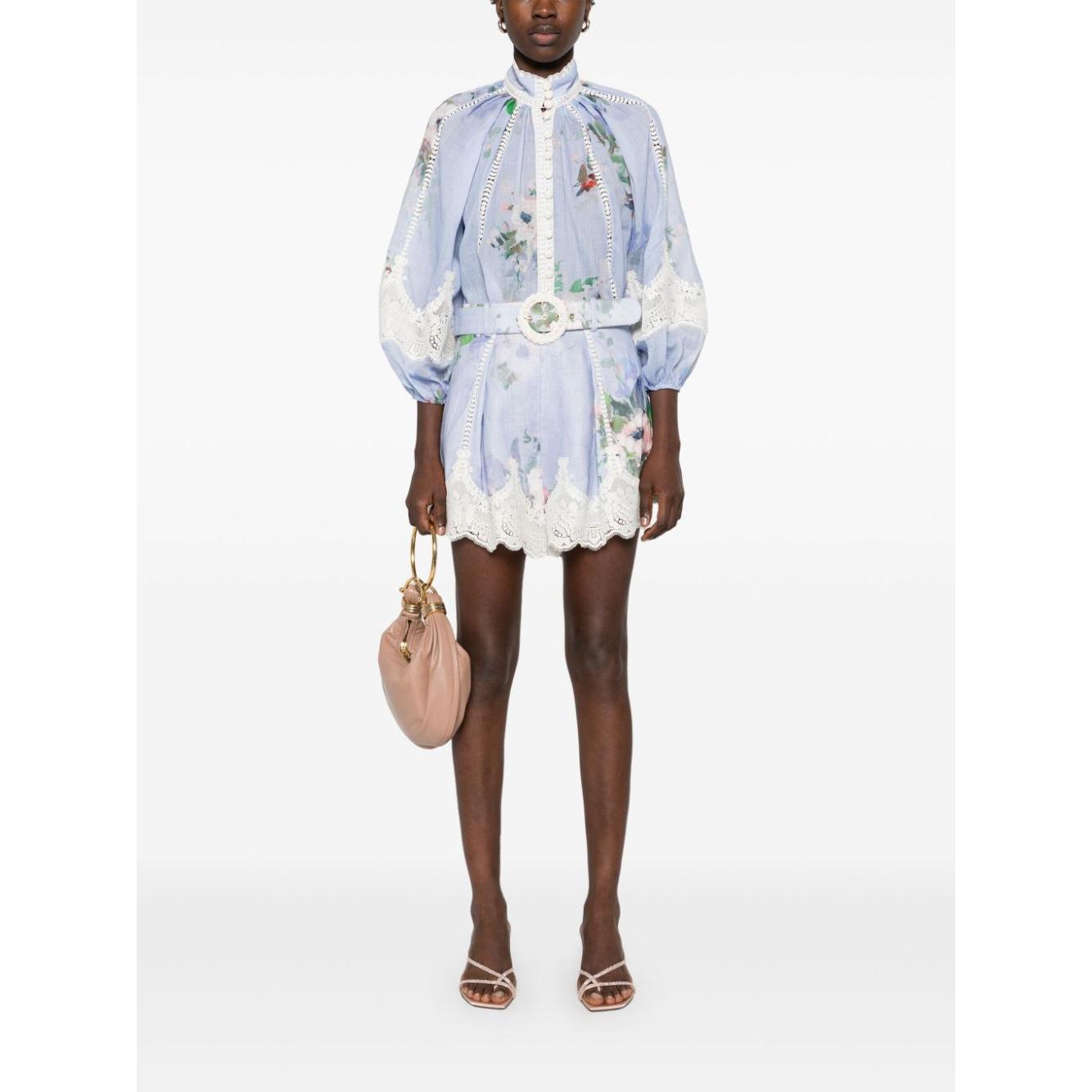 Zimmermann Shorts Clear Blue Short trousers Zimmermann White Smoke