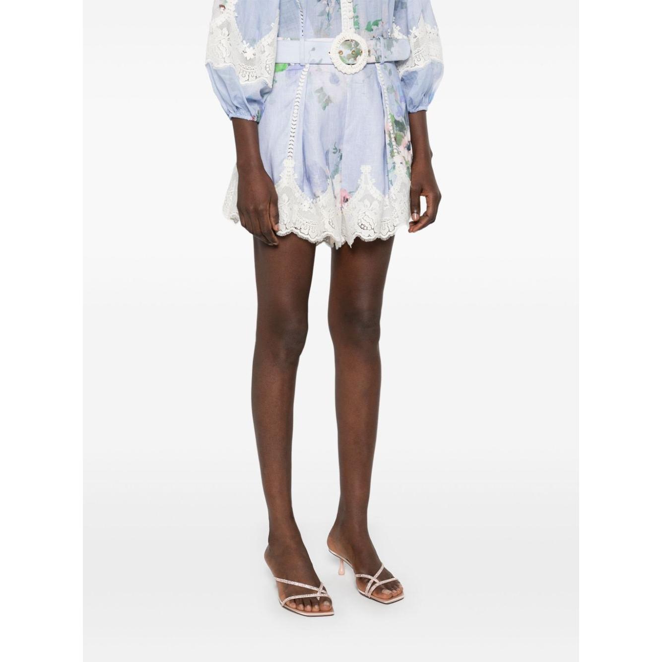 Zimmermann Shorts Clear Blue Short trousers Zimmermann White Smoke