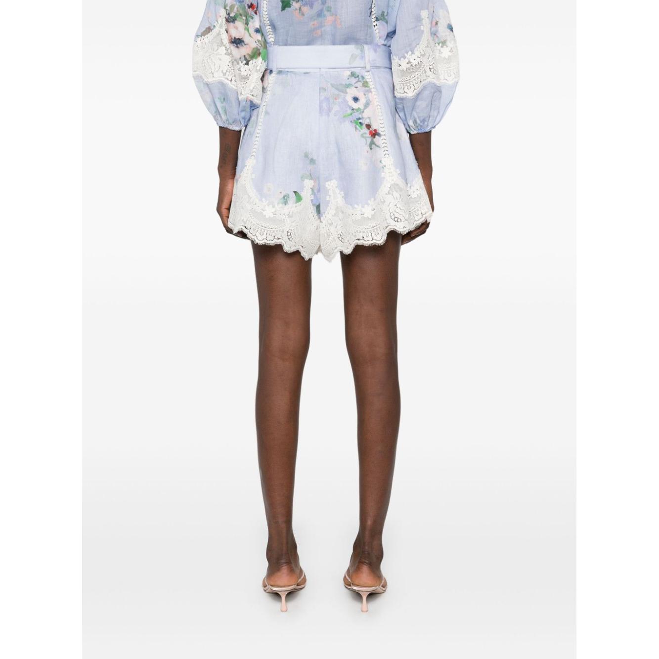 Zimmermann Shorts Clear Blue Short trousers Zimmermann White Smoke
