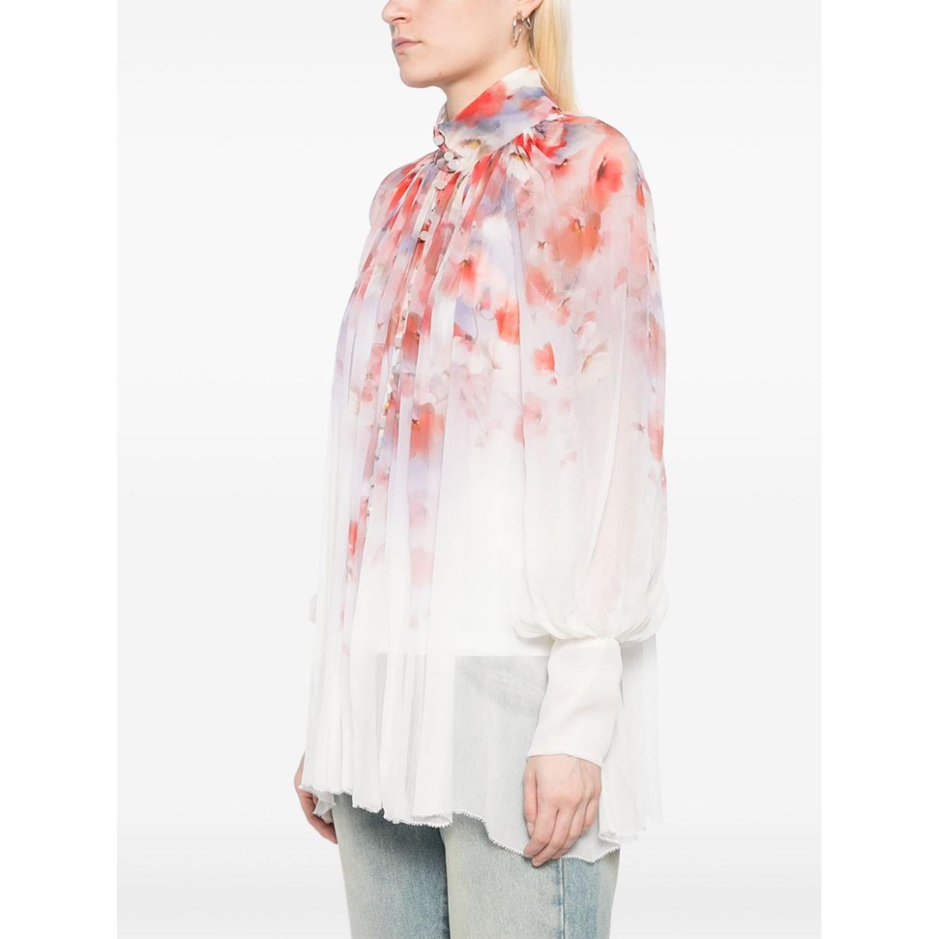 Zimmermann Shirts Red Shirts Zimmermann White Smoke