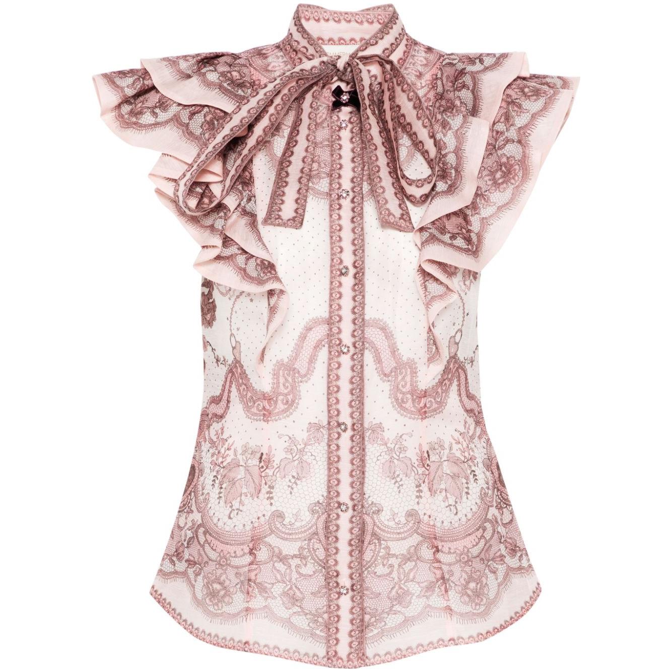 Zimmermann Top Pink Topwear Zimmermann Light Gray