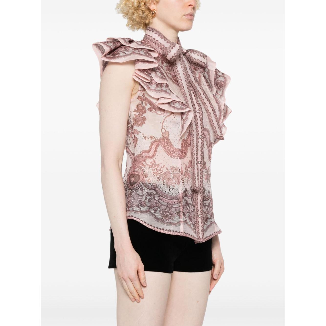 Zimmermann Top Pink Topwear Zimmermann Antique White