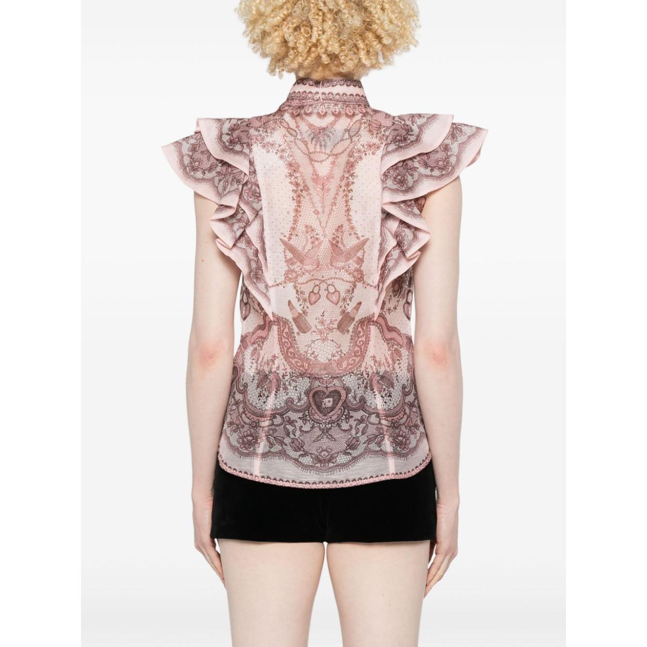 Zimmermann Top Pink Topwear Zimmermann Antique White
