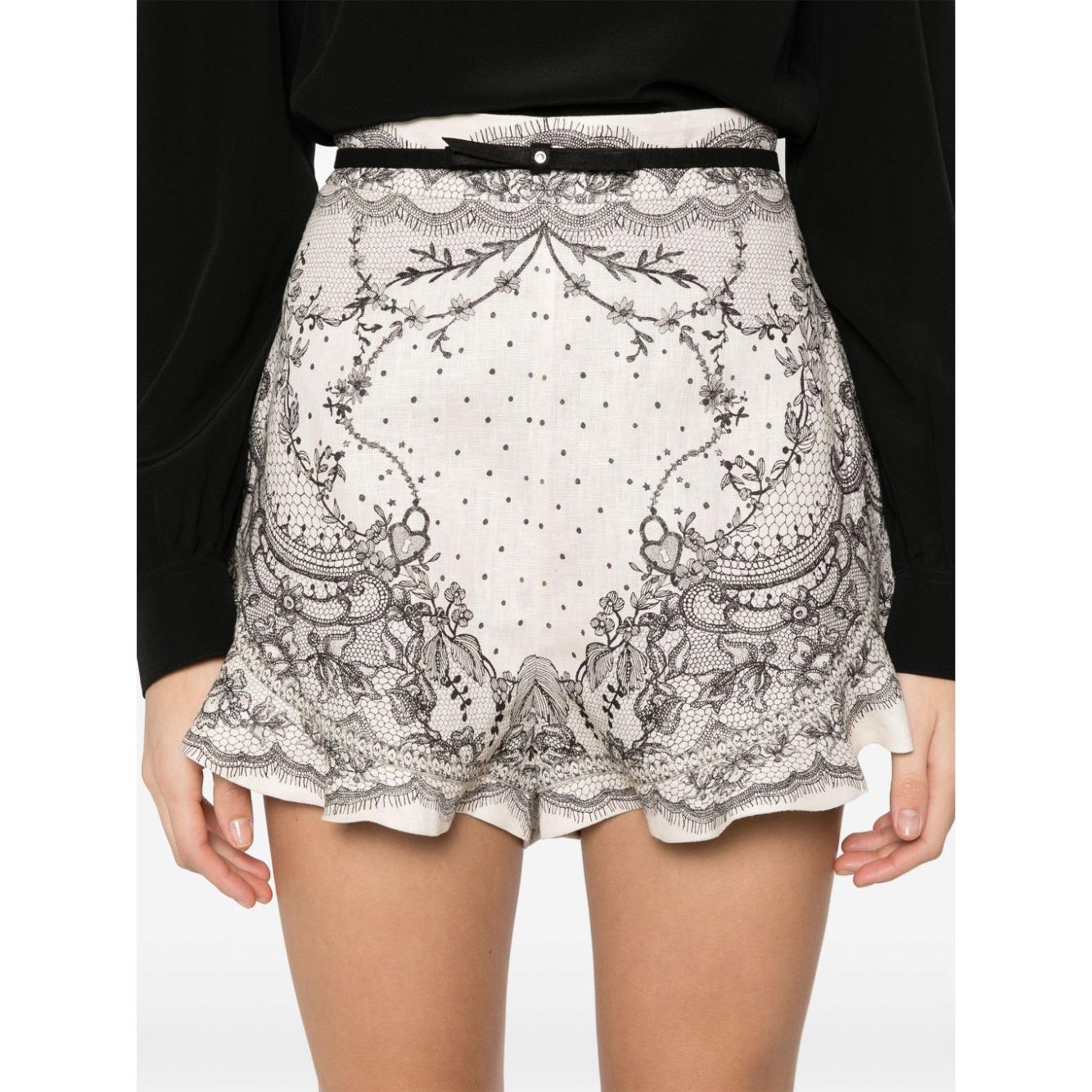 Zimmermann Shorts White Short trousers Zimmermann Black