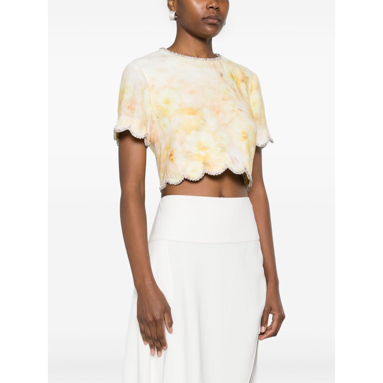Zimmermann Top Yellow Topwear Zimmermann White Smoke