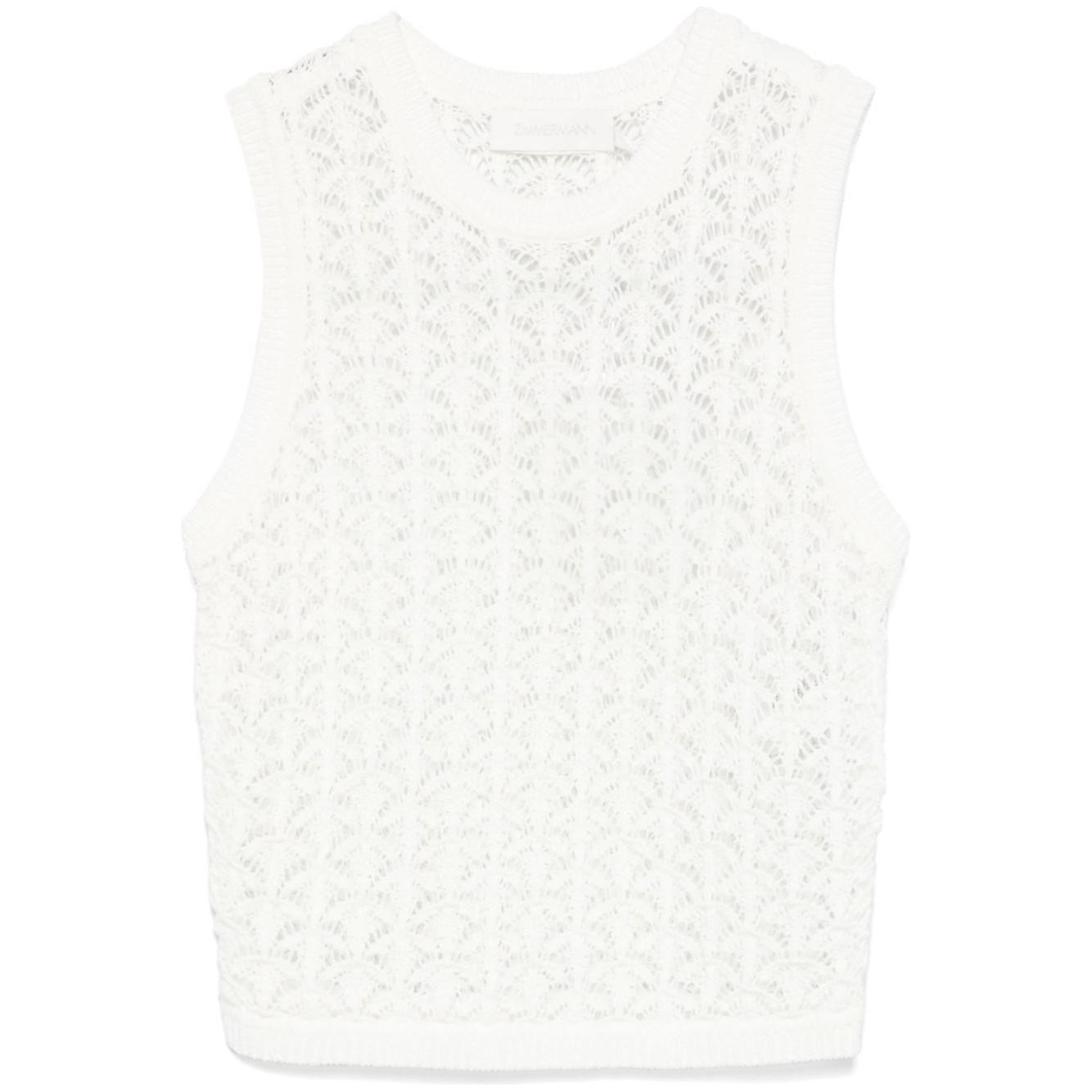 Zimmermann Top White Topwear Zimmermann White Smoke