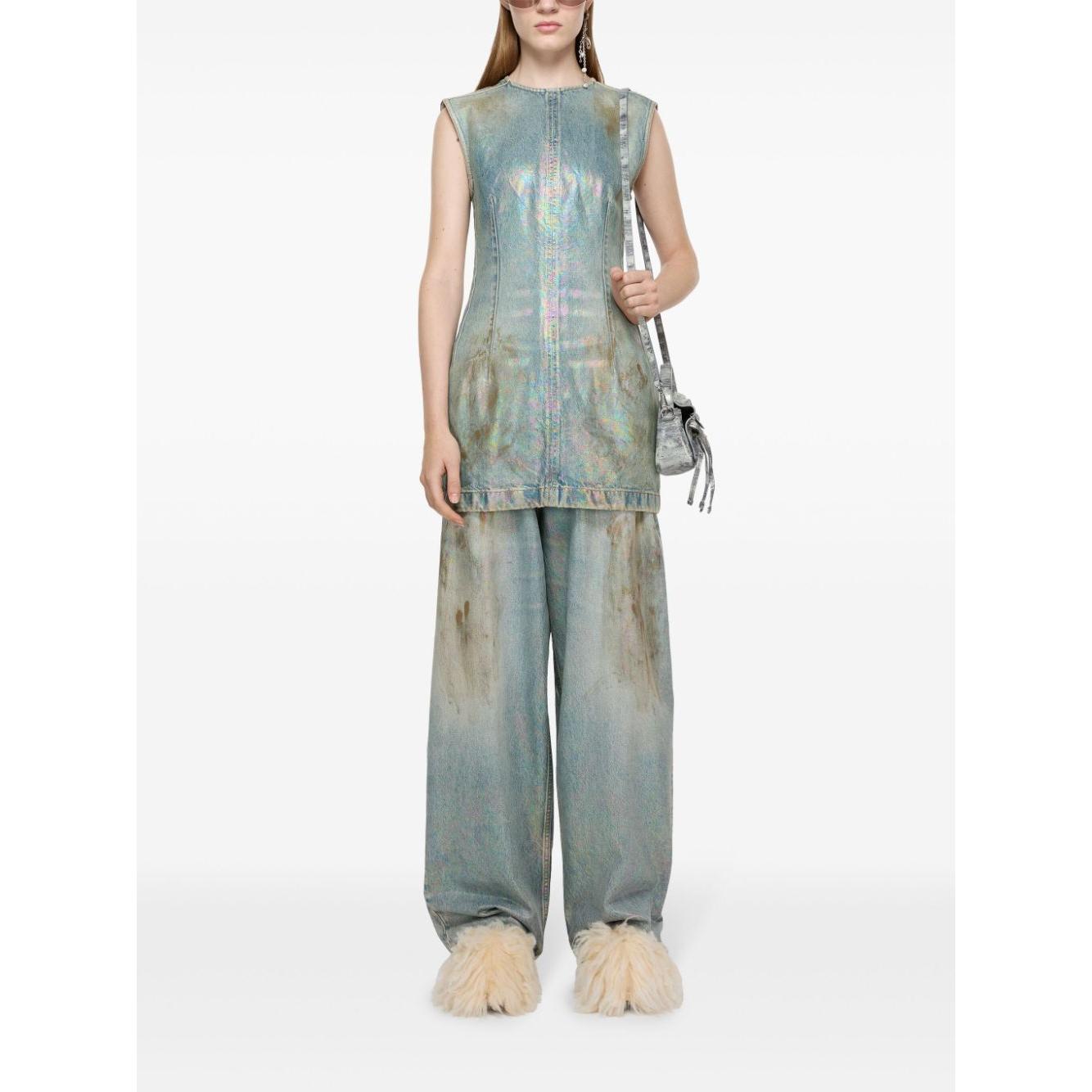 Acne Studios coated denim dress Dresses Acne Studios White Smoke