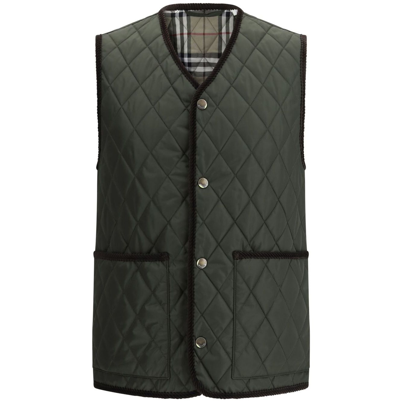 Burberry diamond-quilted sleeveless jacket Topwear