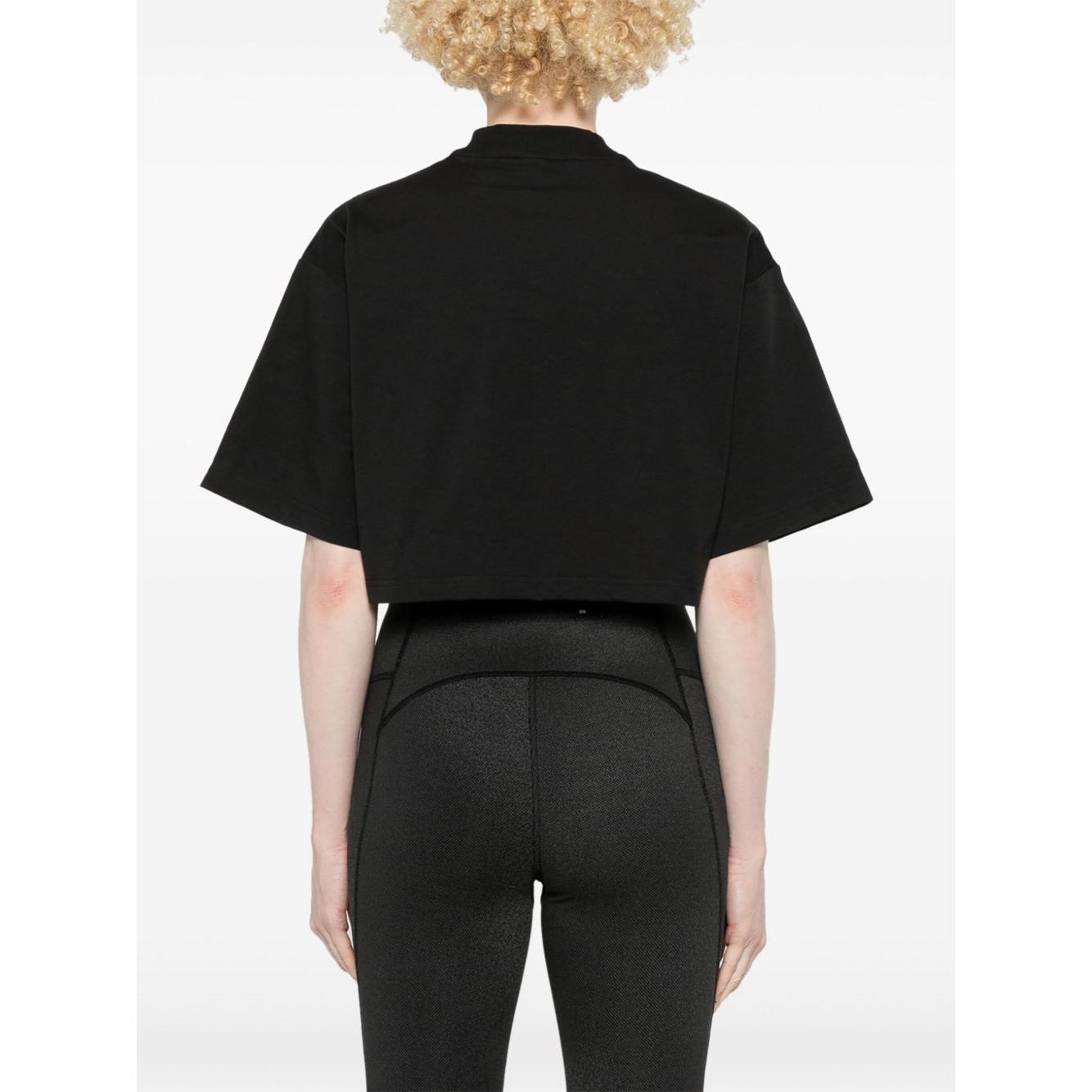Adidas By Stella McCartney Planet Sport Cropped T-Shirt Topwear Adidas By Stella McCartney White Smoke