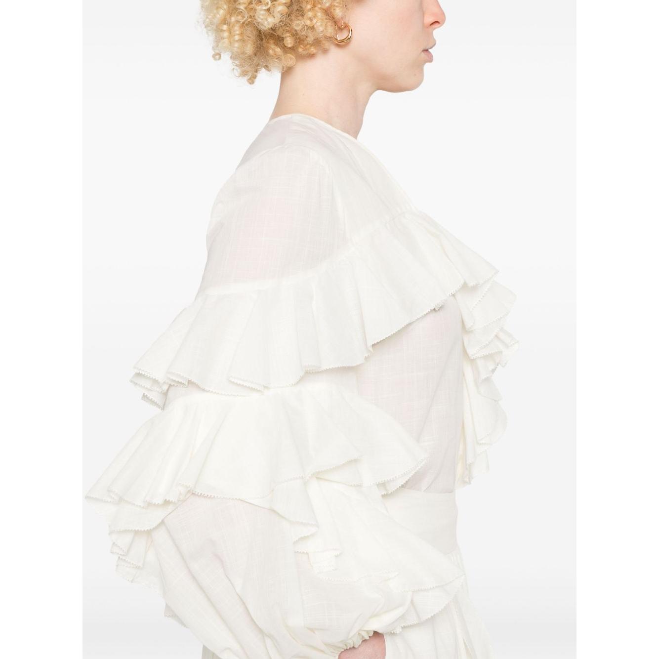 Zimmermann Shirts White Shirts Zimmermann White Smoke