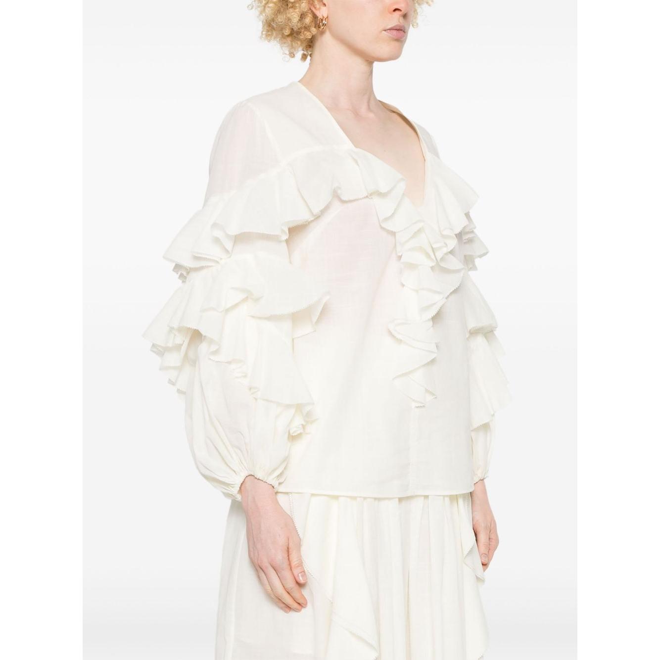 Zimmermann Shirts White Shirts Zimmermann White Smoke