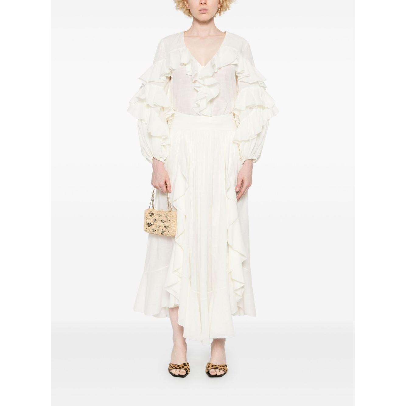Zimmermann Shirts White Shirts Zimmermann White Smoke