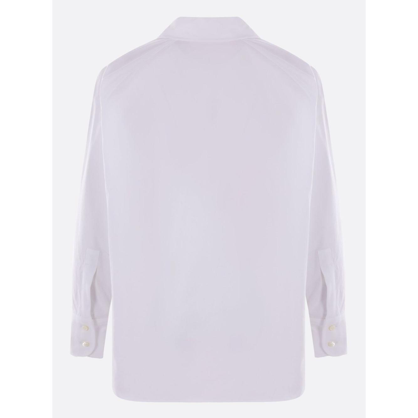 Alberto Biani V-neck cotton shirt Shirts Alberto Biani Light Gray