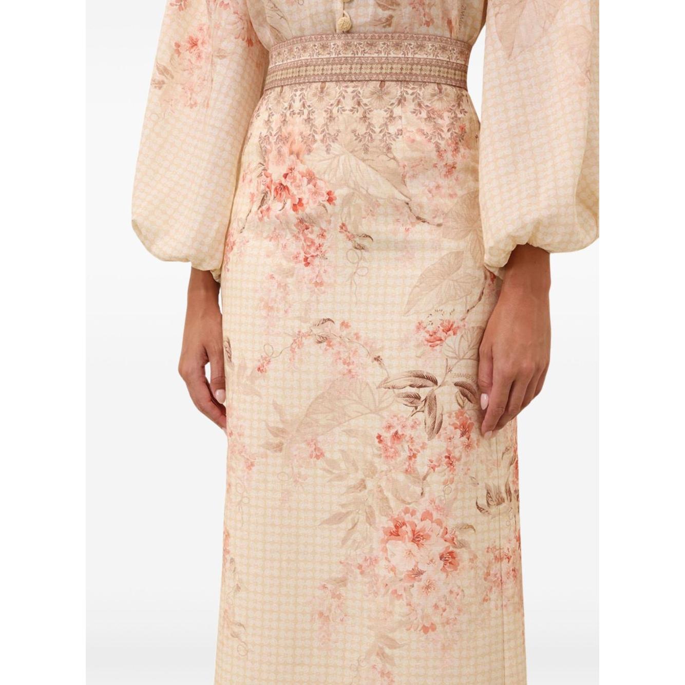 Zimmermann Illuminate Pencil Midi Skirt Skirts Zimmermann Wheat