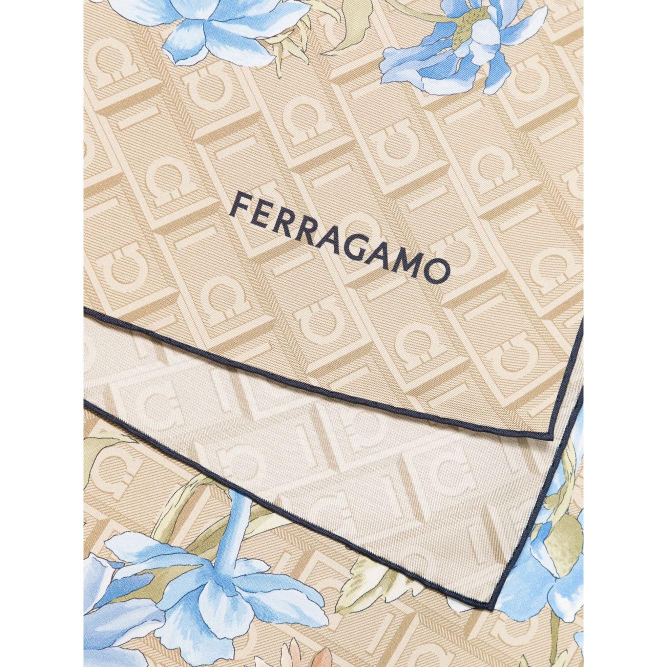 Ferragamo Scarfs Green Scarves Hats & Gloves Ferragamo Light Gray