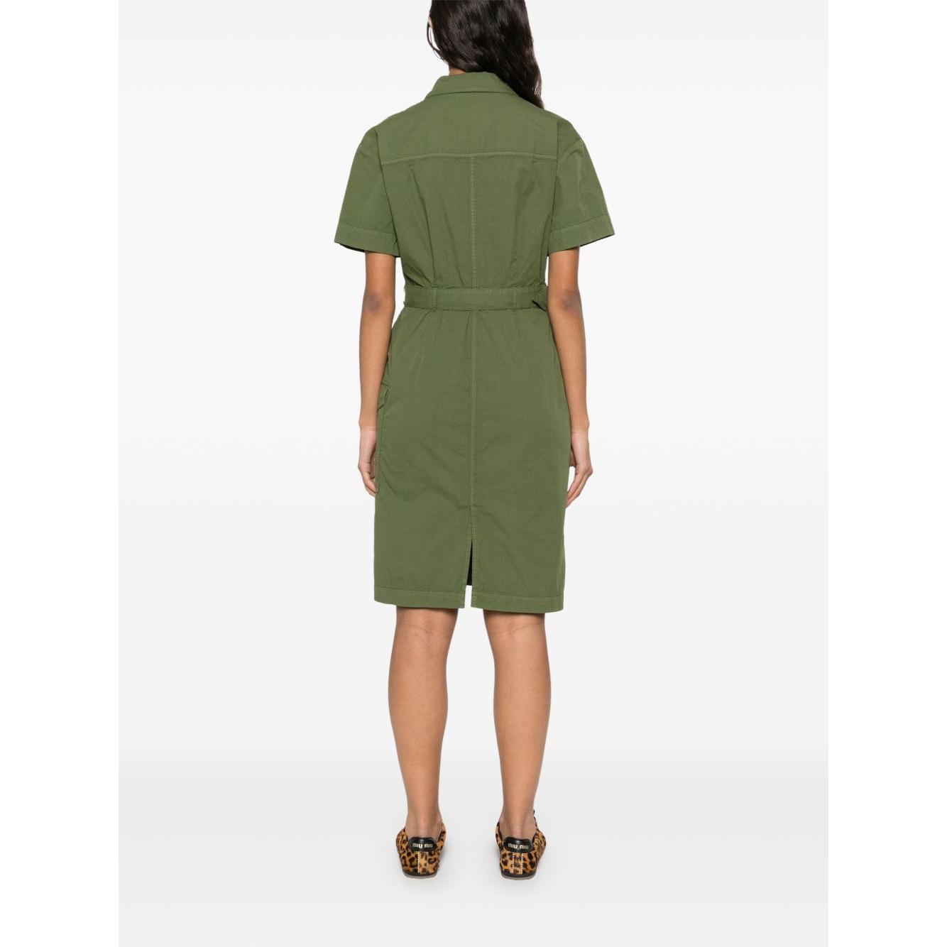 Woolrich belted waist shirt dress Dresses Woolrich Dark Olive Green