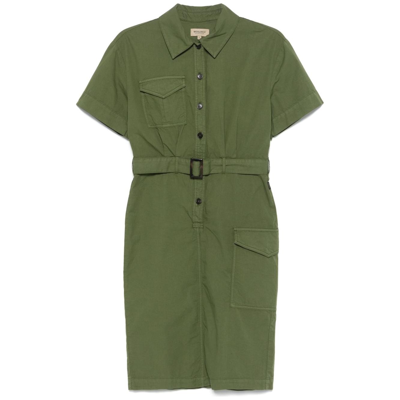 Woolrich belted waist shirt dress Dresses Woolrich Dark Olive Green