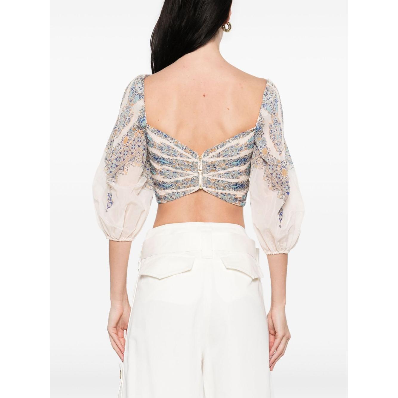 Zimmermann Zimmerman pleated design top Topwear Zimmermann Antique White