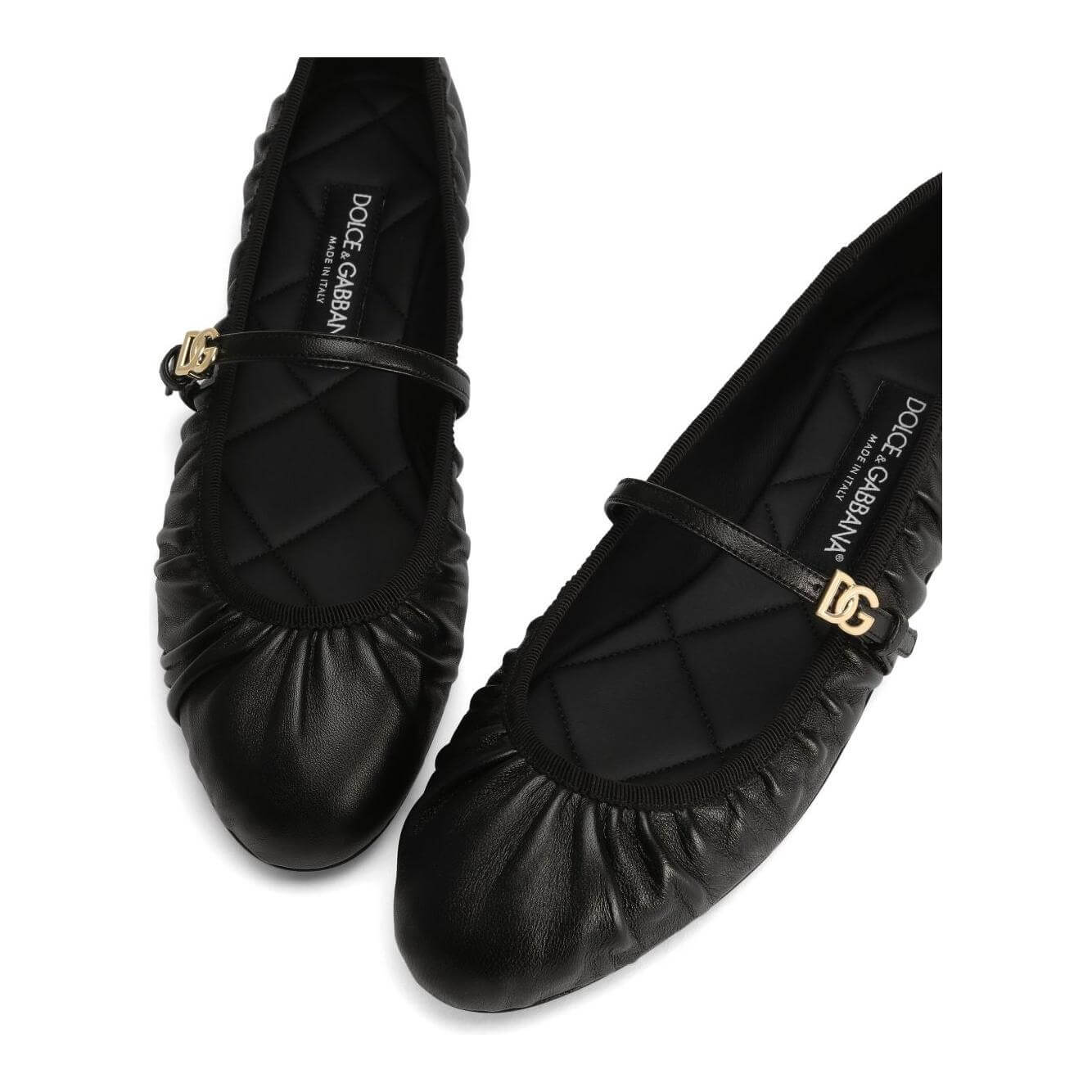 Dolce & Gabbana Nappa leather ballet flats Flat Shoes Dolce & Gabbana Black