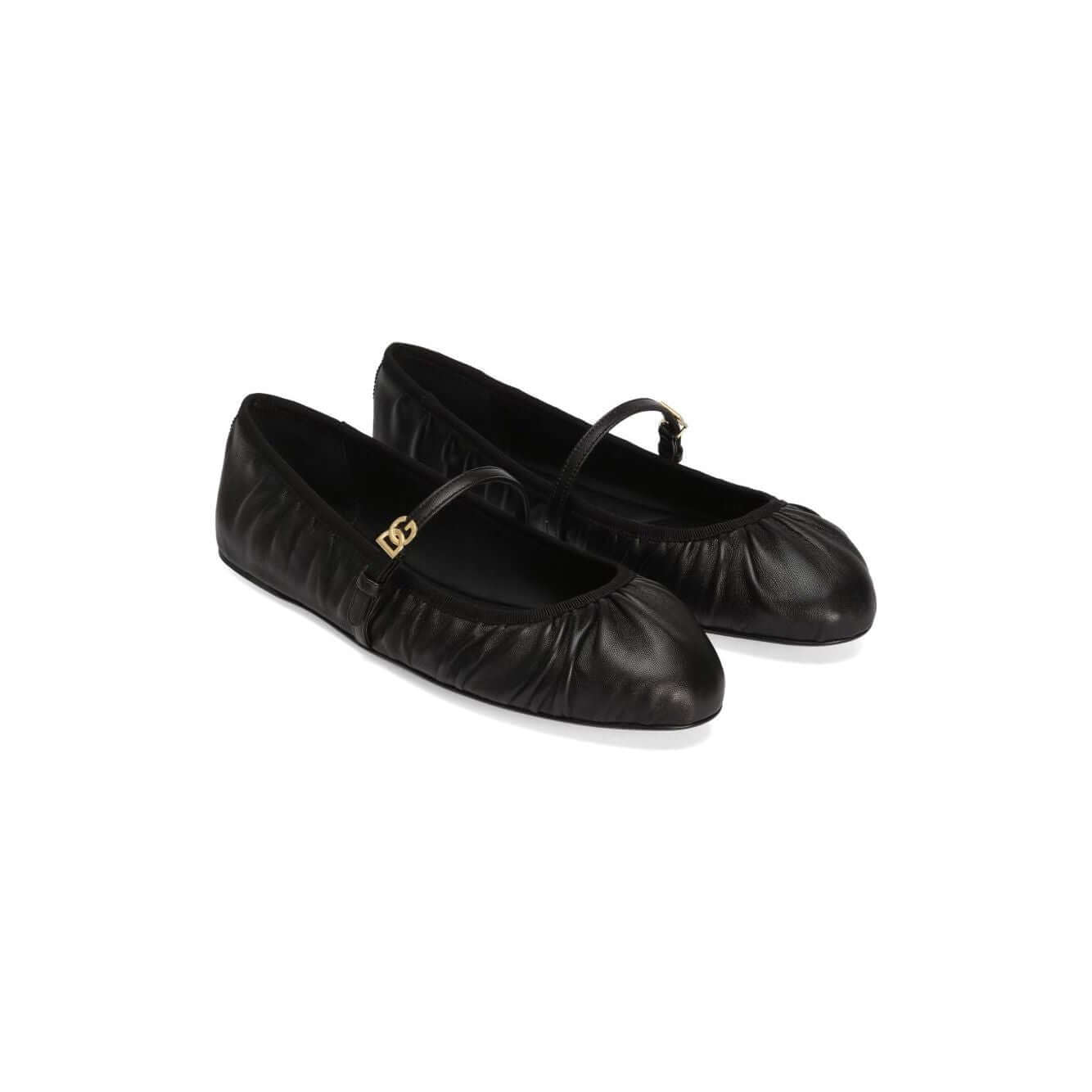 Dolce & Gabbana Nappa leather ballet flats Flat Shoes Dolce & Gabbana Black