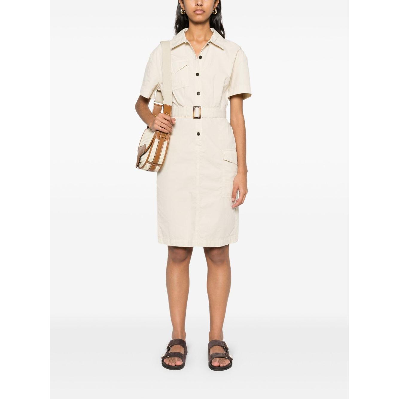 Woolrich belted shirt dress Dresses Woolrich White Smoke