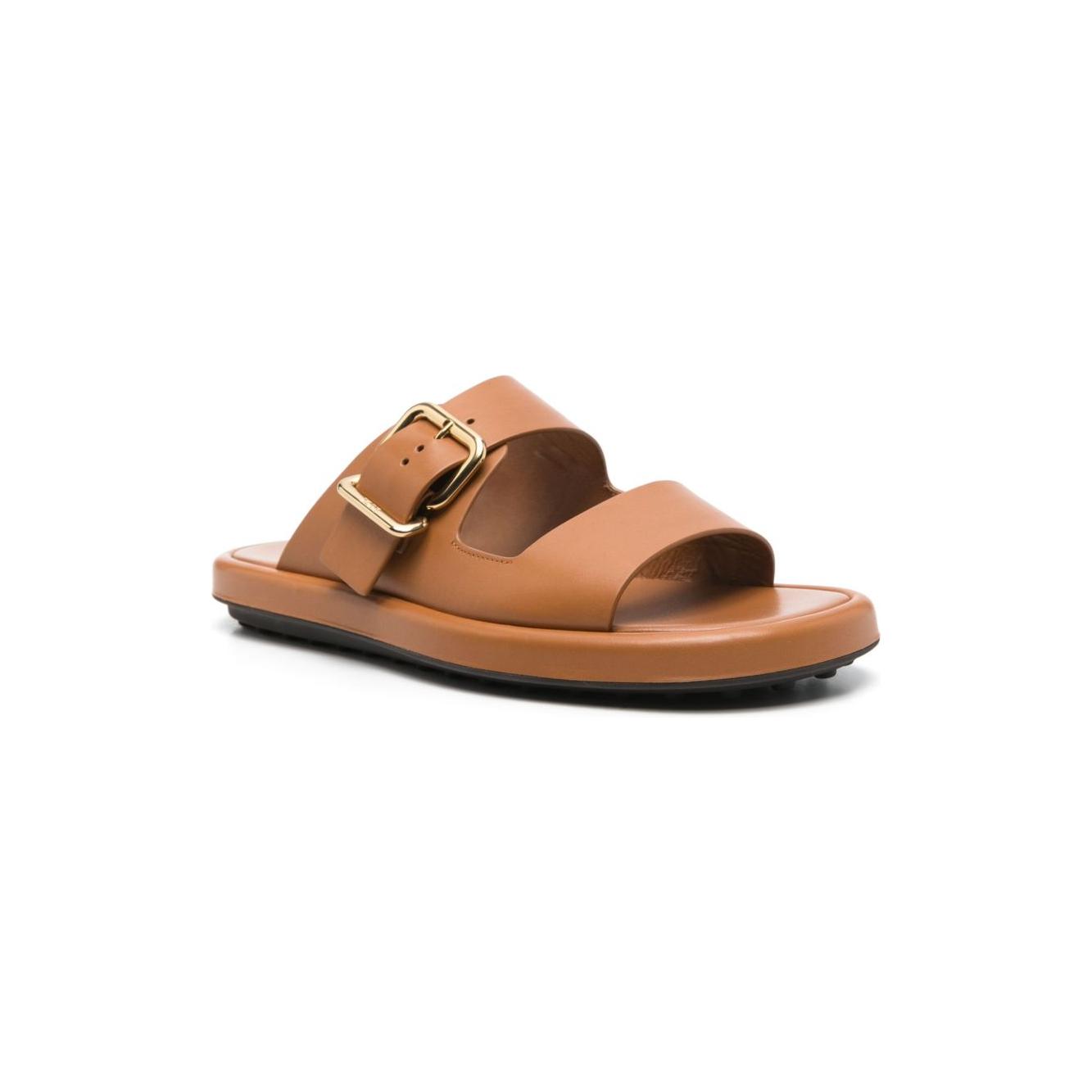 Tod's Sandals Leather Brown Sandals Tod'S Sienna