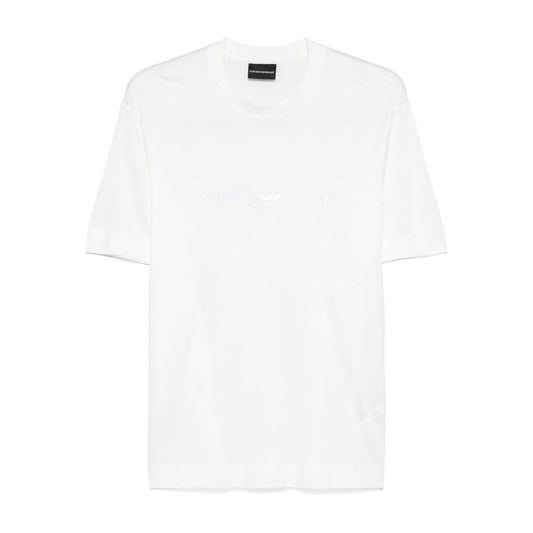 Emporio Armani Embroidered Logo T Shirt Topwear
