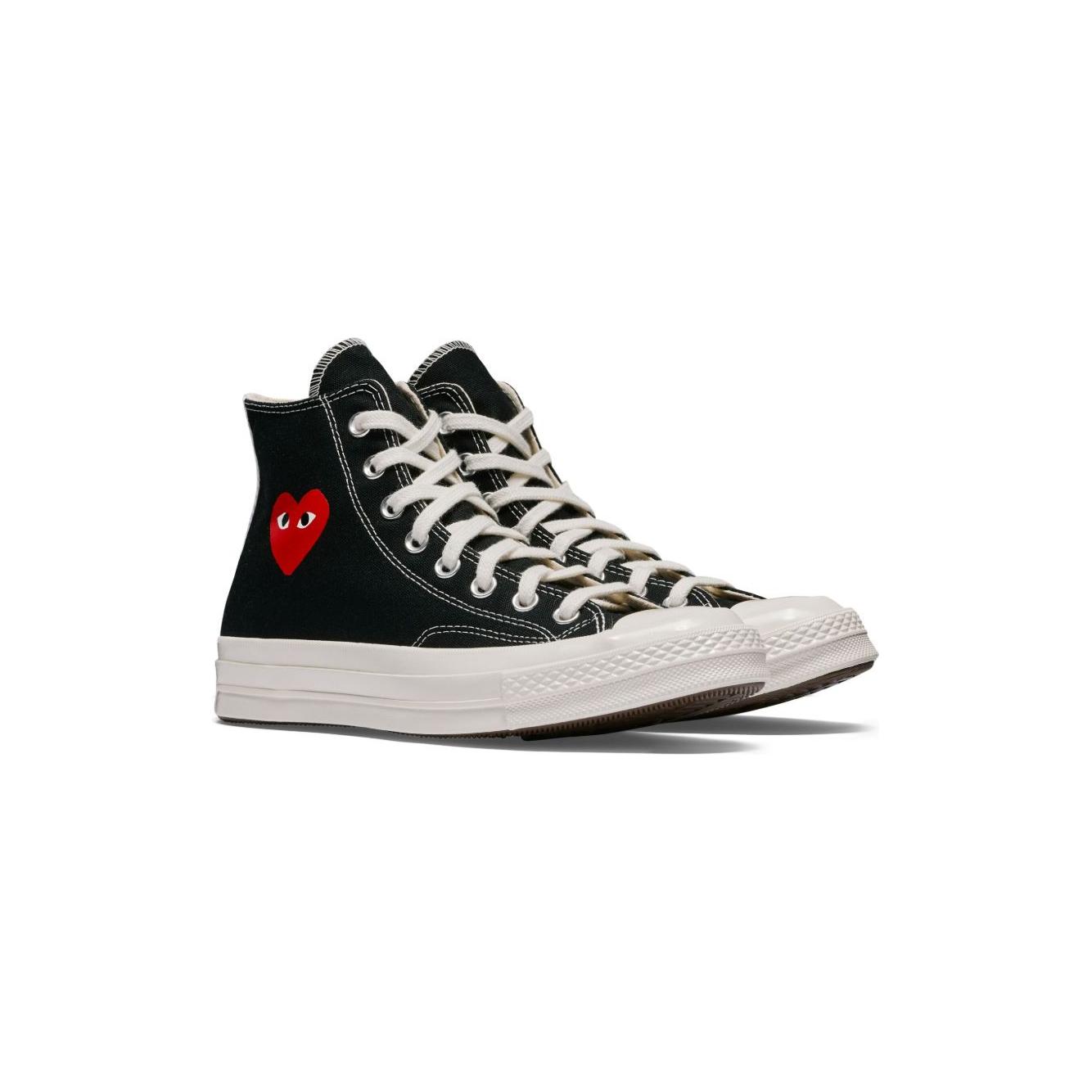 Comme Des Garcons Play Single Heart Chuck 70 Sneakers Comme Des Garcons Black