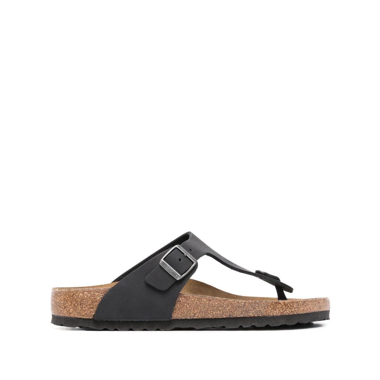 Birkenstock Buckle-detail flip flop sandals 845251DBLACK-P25