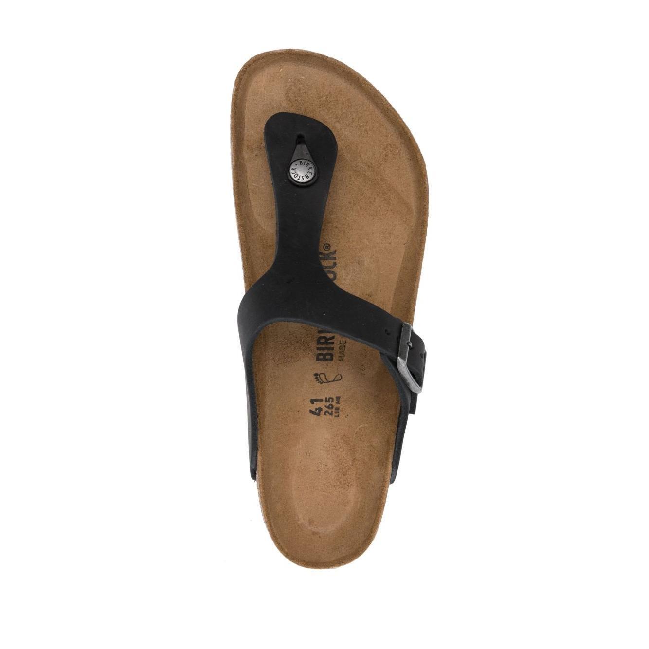 Birkenstock Buckle-detail flip flop sandals 845251DBLACK-P25