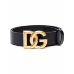 Dolce & Gabbana DG Logo leather belt Belts