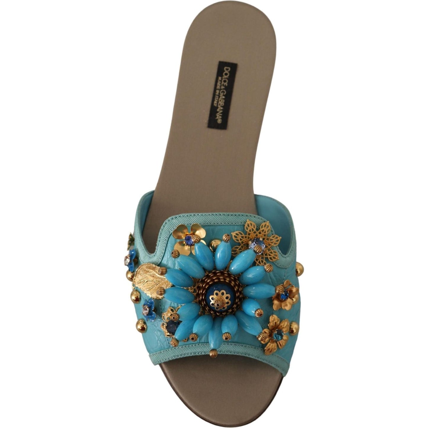 Dolce & Gabbana Exquisite Crystal-Embellished Exotic Leather Sandals Dolce & Gabbana Dim Gray