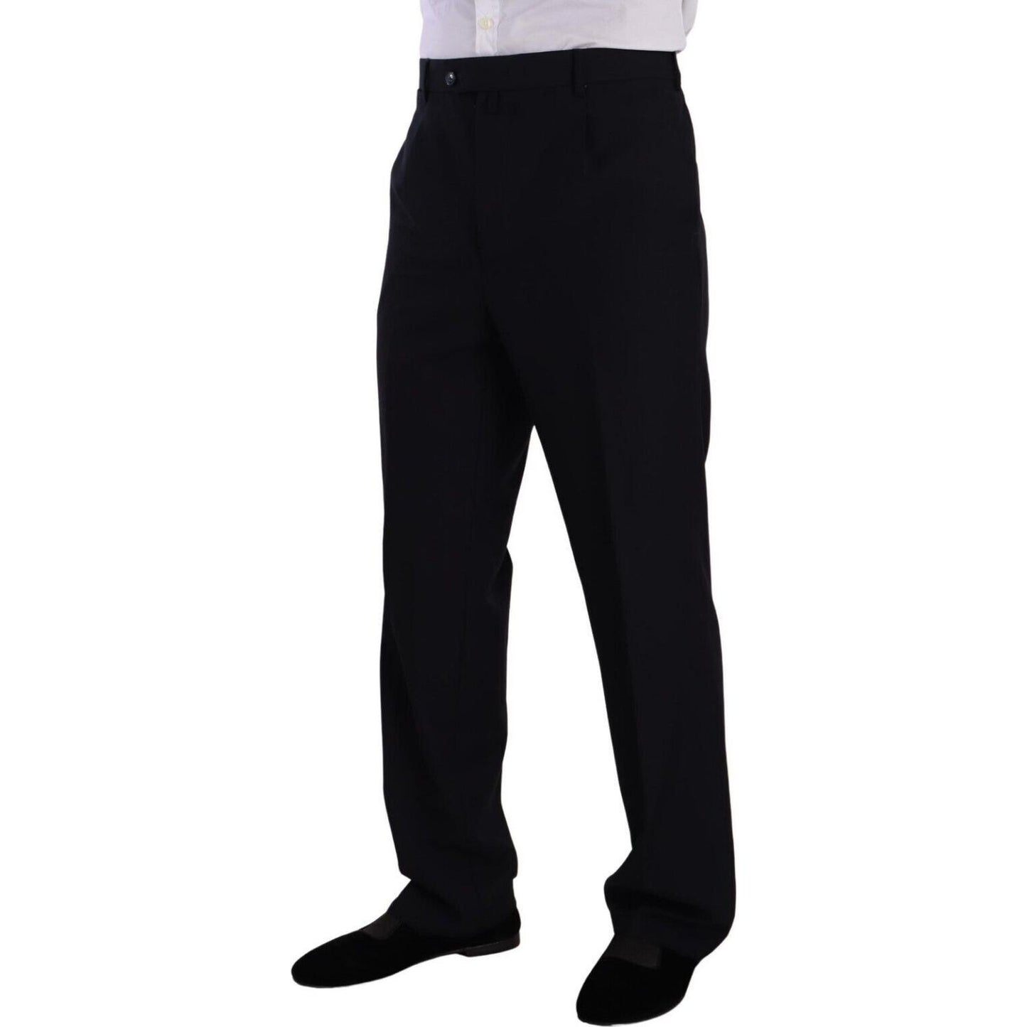 Domenico Tagliente Exquisite Blue Two-Piece Suit with Deconstructed Blazer Domenico Tagliente Black
