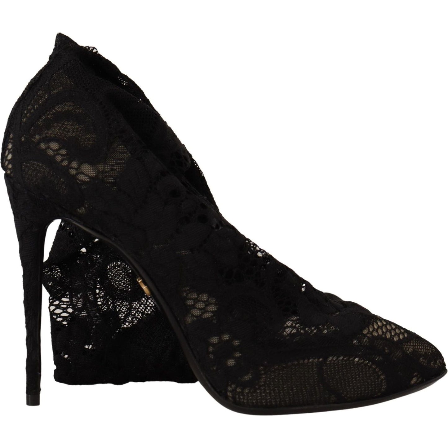 Dolce & Gabbana Elegant Stretch Sock Boots in Sleek Black Dolce & Gabbana Black