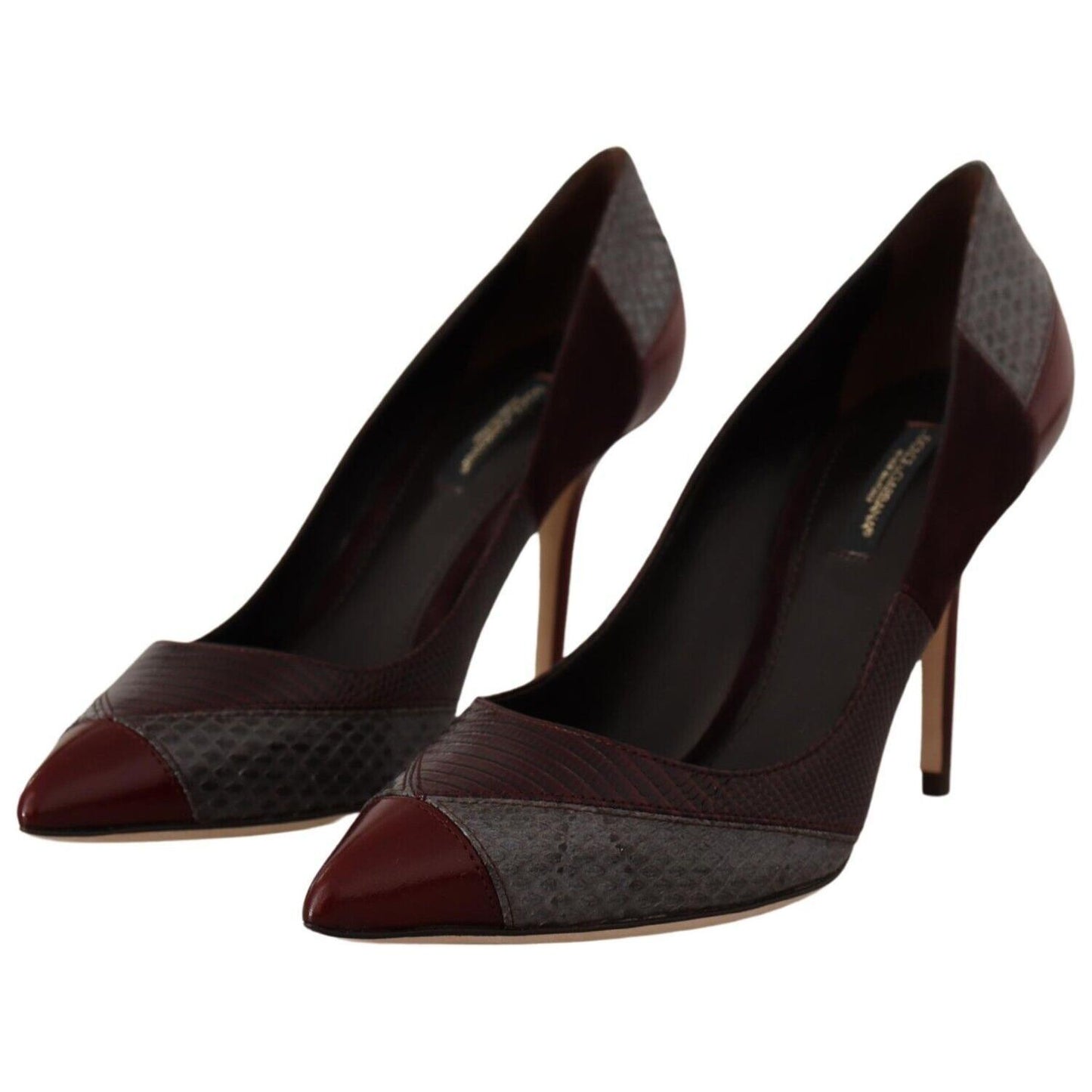 Dolce & Gabbana Multicolor Exotic Leather Heels Pumps Dolce & Gabbana Black
