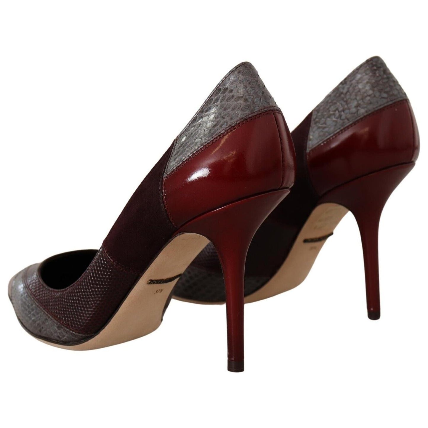Dolce & Gabbana Multicolor Exotic Leather Heels Pumps Dolce & Gabbana Black