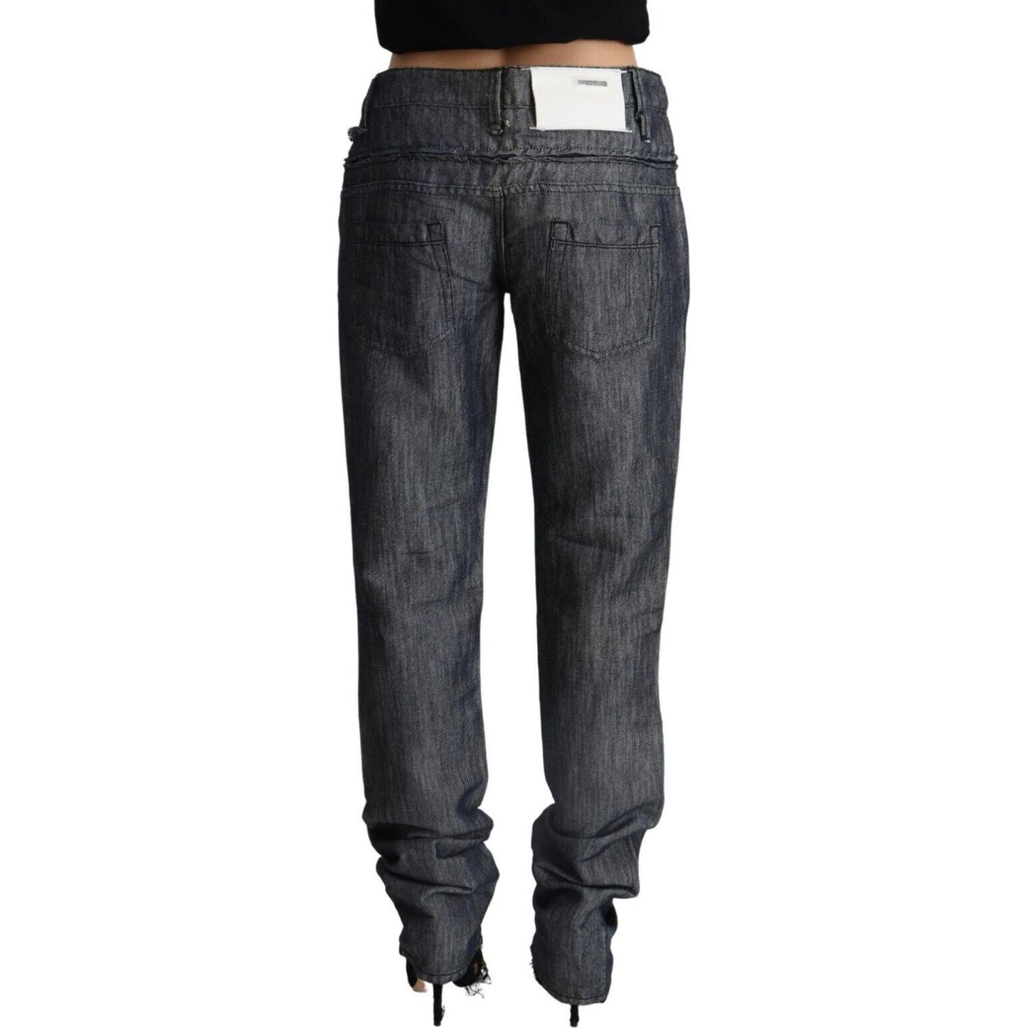 Acht Elegant Mid Waist Straight Cut Denim Acht Dark Slate Gray