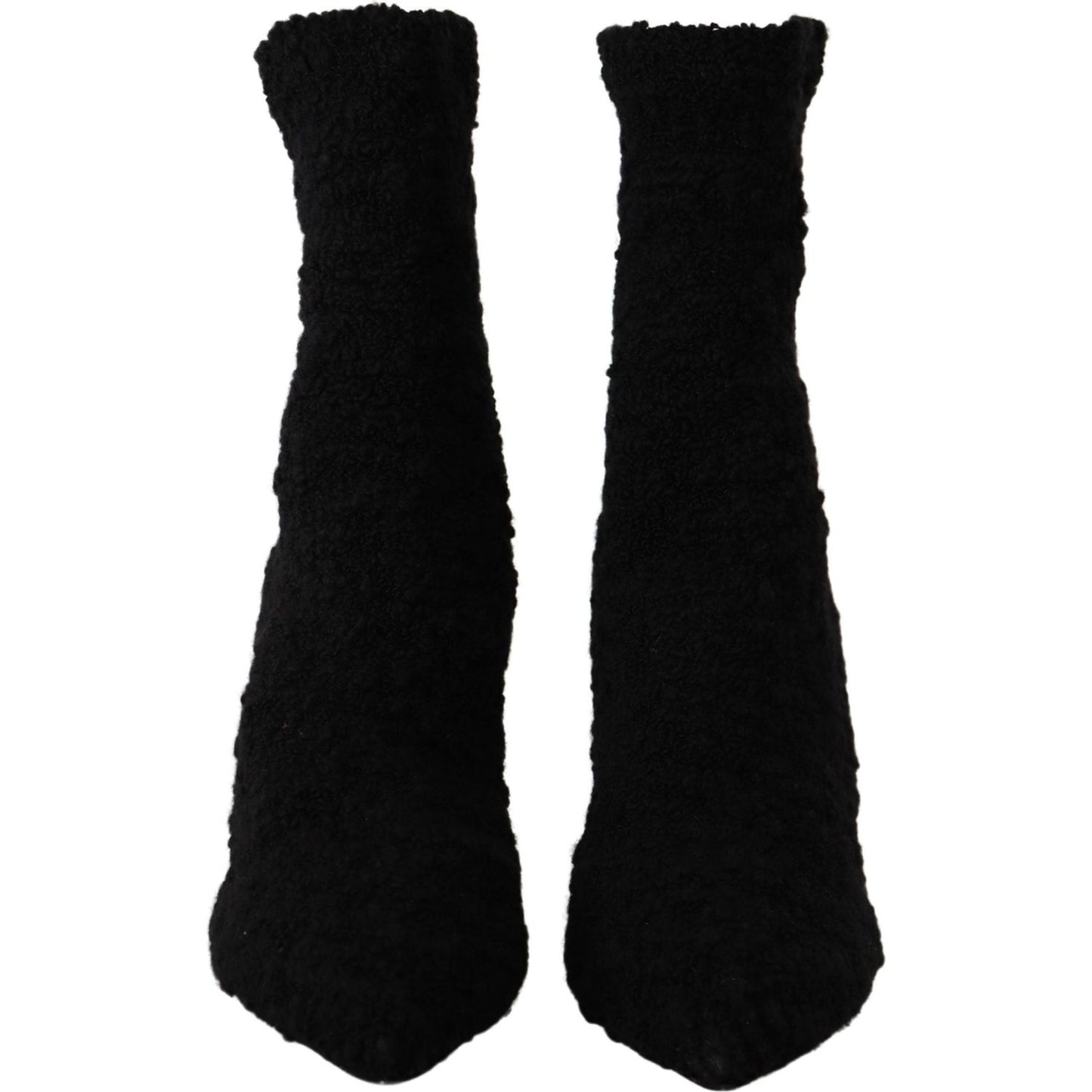 Dolce & Gabbana Elegant Black Mid-Calf Viscose Boots Dolce & Gabbana Black
