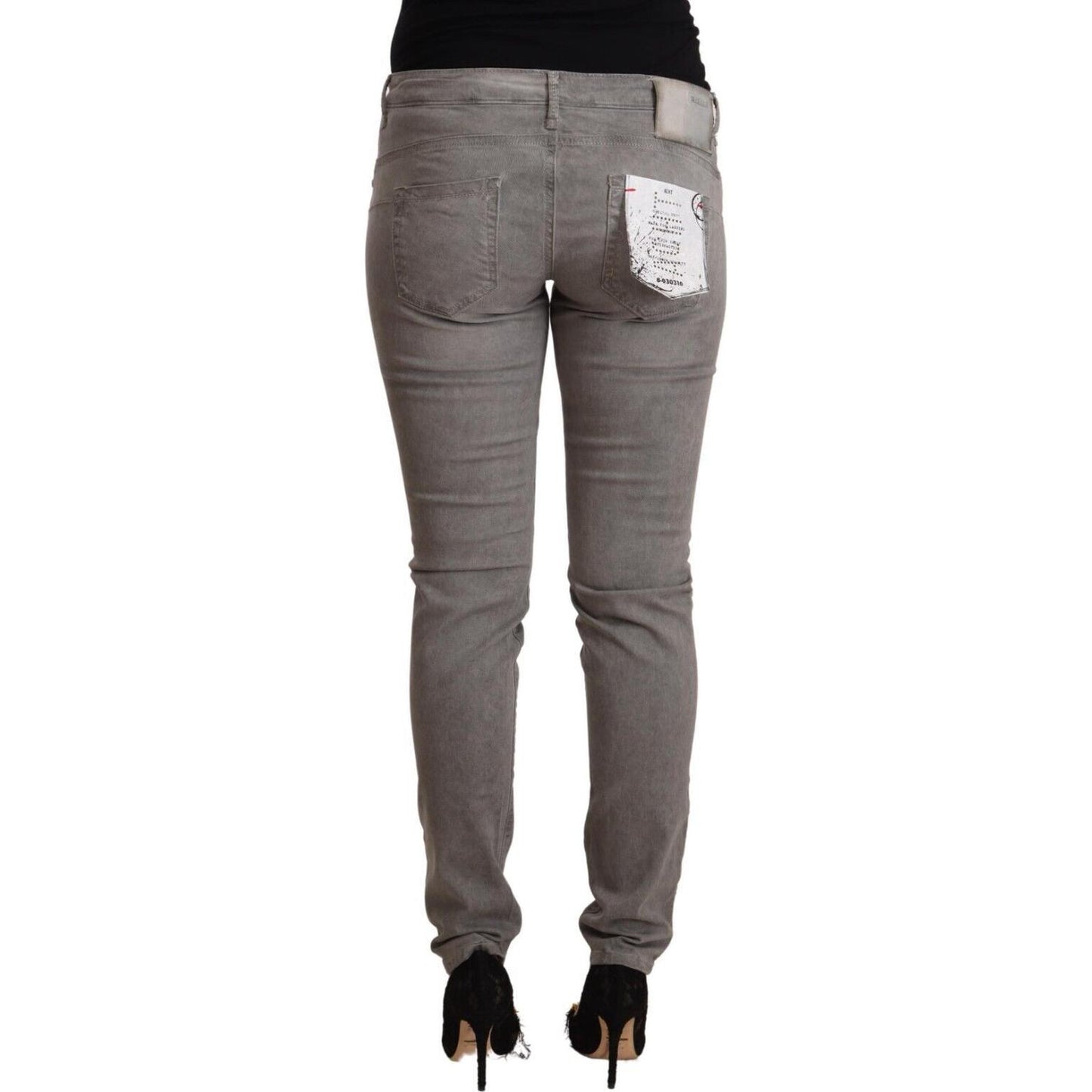 Acht Gray Cotton Low Waist Skinny Push Up Denim Jeans PAN71841 - 26