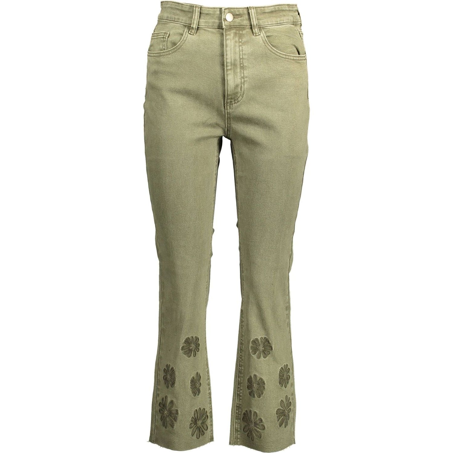 Desigual Green Cotton Women Jeans Desigual Slate Gray