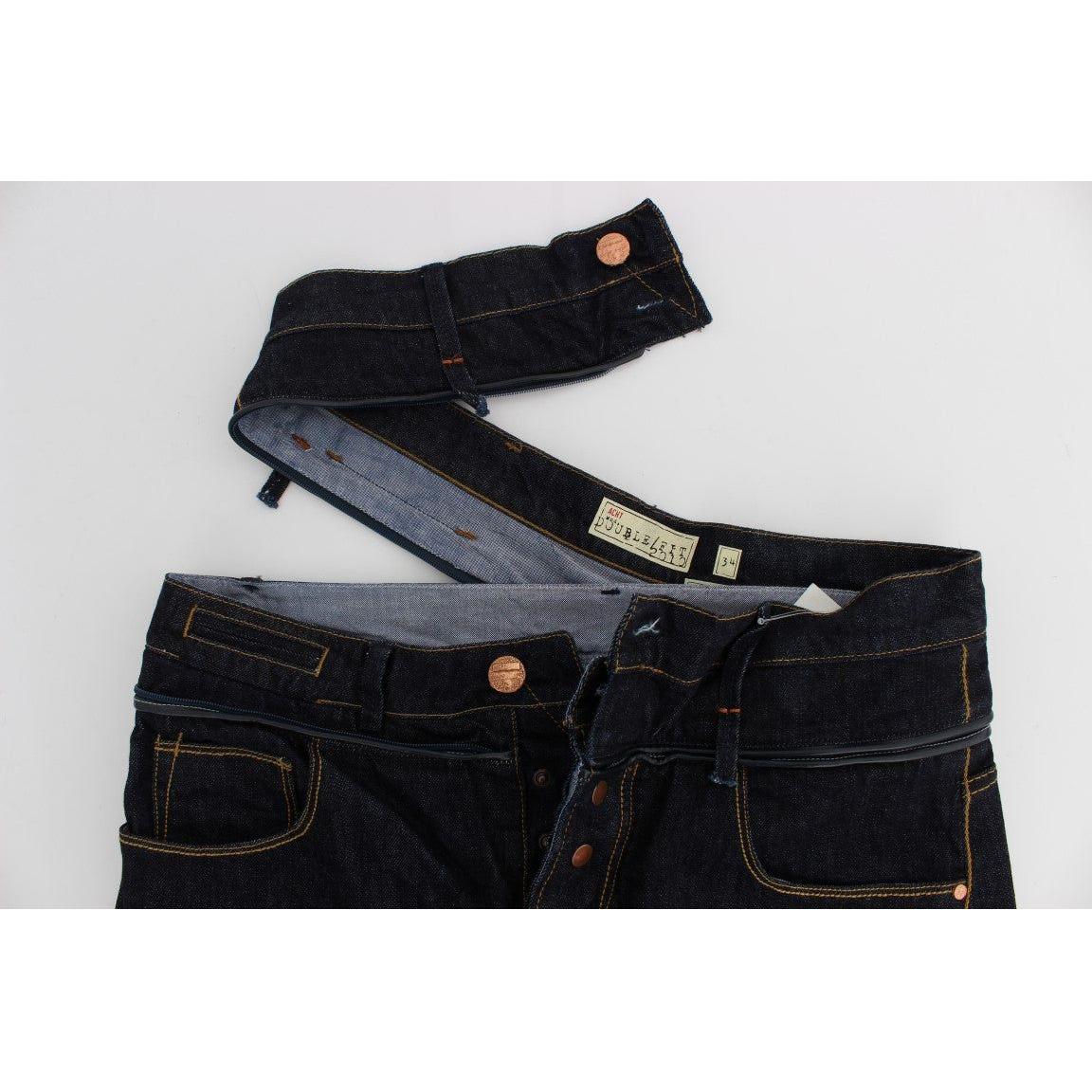 Acht Blue Cotton Regular Straight Fit Jeans Jeans & Pants